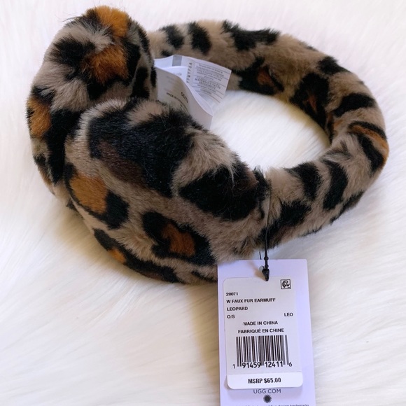 UGG Leopard Faux Fur Earmuffs - Picture 5 of 8